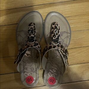 Brown Leopard Print Women's Sandals